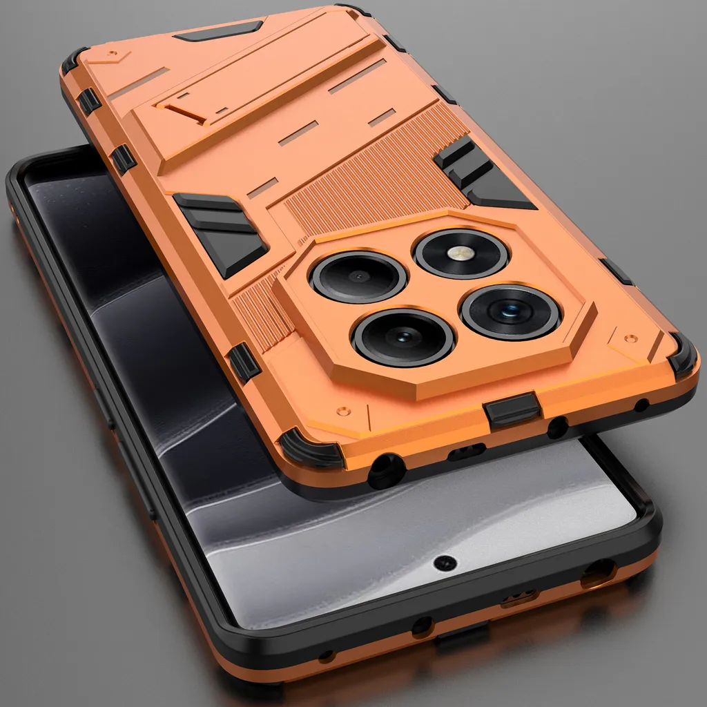 Custodia Ibrida Bianca per Redmi Note 14 Pro 4G - Funzione Stand e PC+TPU - 6
