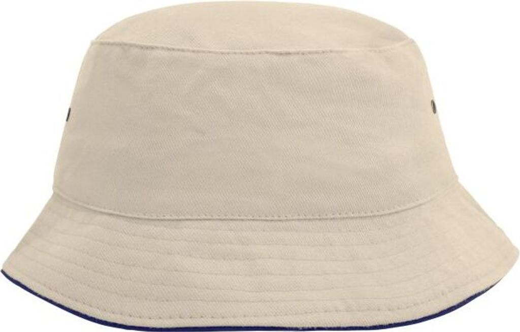 Trendiger Hut aus weicher Baumwolle natural/navy, Gr. L/XL Produktbild 