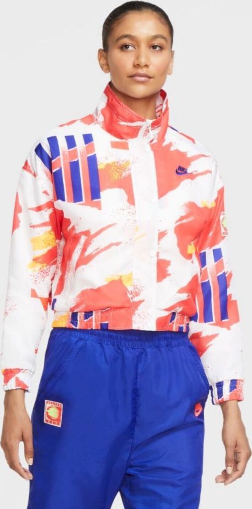 Damenjacke NIKE Court Tns Weiß / Rot lila XS