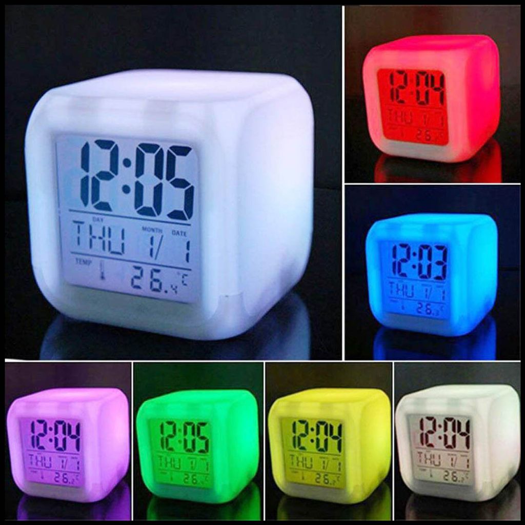 LED Wecker Digital Alarmwecker Uhr Kalender Beleuchtet Laut Lautsprecher 