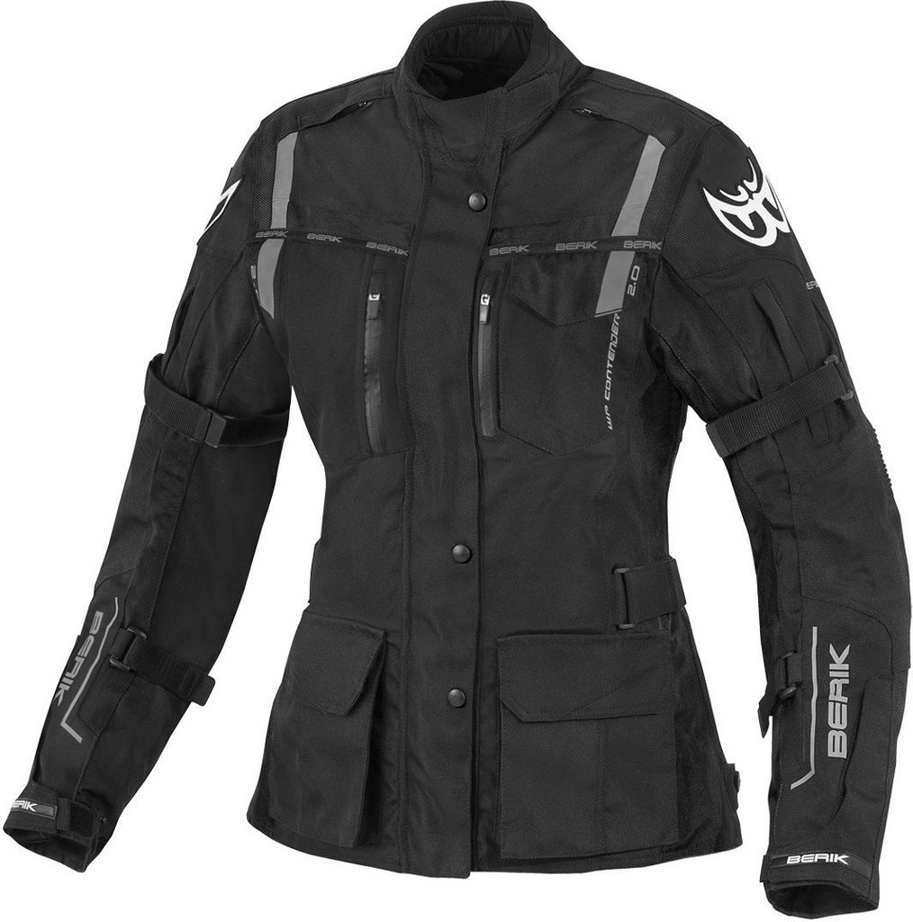 Berik Torino wasserdichte Damen Motorrad Textiljacke, schwarz, 38