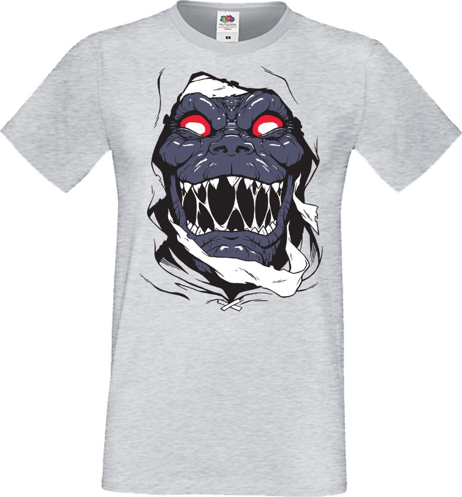 Herren T-Shirt Manga Anime Thundercats Mumm-Ra 01 Mumm-Ra, Man 3XL / Grau