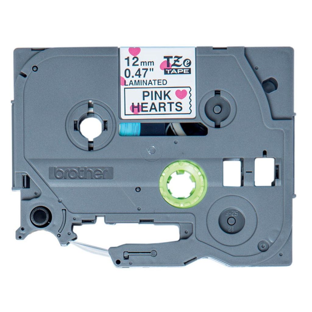 Brother TZe-MPPH31 - Schwarz auf rosafarbenen Herzen - Rolle (1,2 cm x 4 m) 1 Kassette(n) laminiertes Band - für Brother PT-H110, P-Touch PT-H105,...