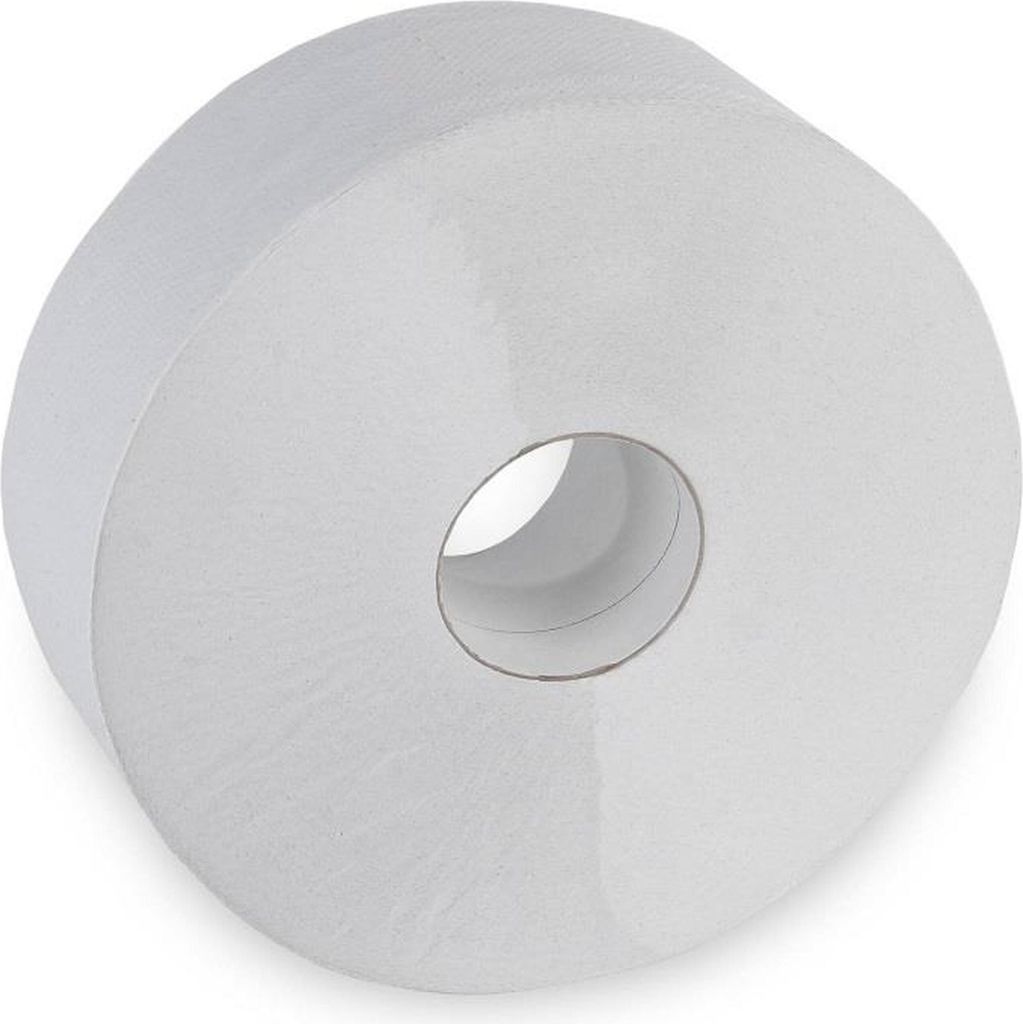 Jumbo Toilettenpapier SEMYtop - 2 - lagig - Recycling - 6 Rollen - weiß