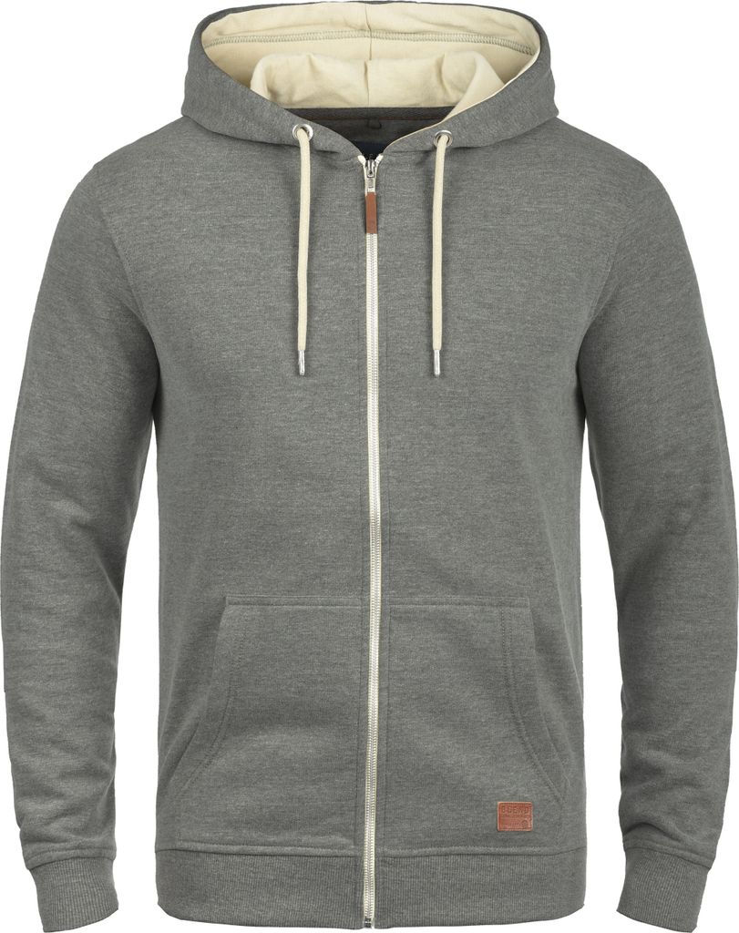 BLEND BHHulker Herren Sweatjacke Kapuzenjacke Hoodie mit Kapuze Reißverschluss Kängurutasche Baumwollmischung Regular fit
