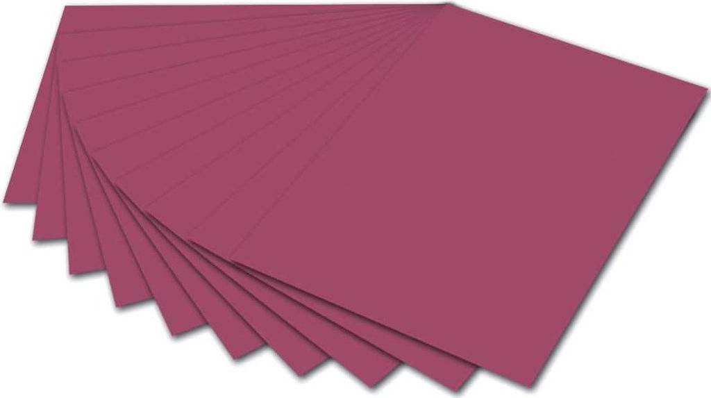 10x Folia 6727E Tonpapier - 50 x 70 cm, weinrot