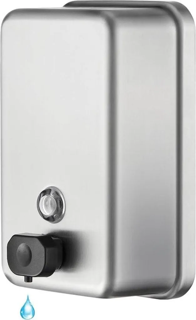 Distributeur automatique de savon mural en inox pour mains et visage