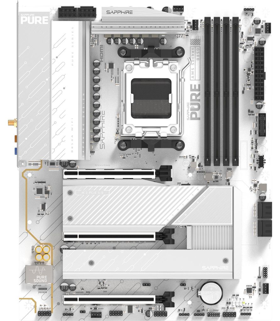 Sapphire PURE B850A WIFI7 - AMD Sockel AM5 (Ryzen Zen4) - ATX