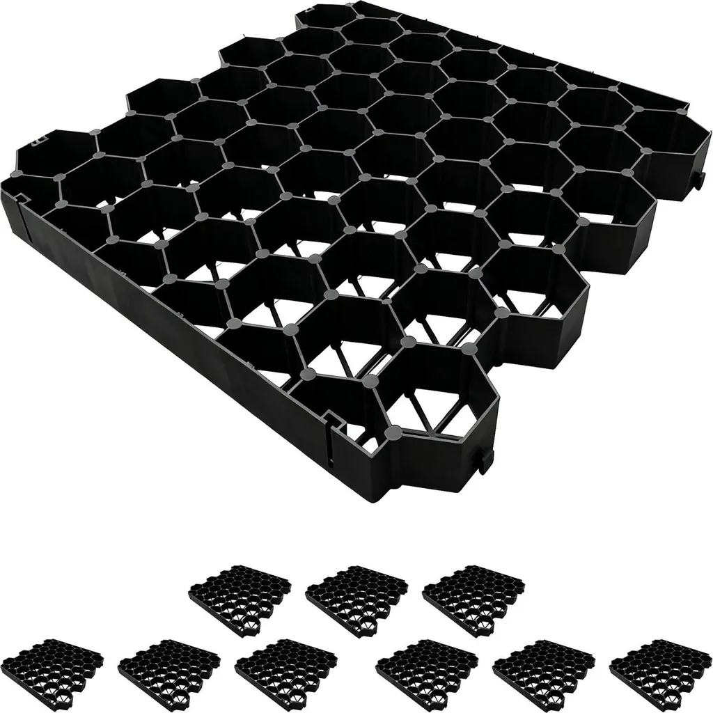Dalle stabilisatrice de gazon 50x50 cm pour parking et accès carrossable