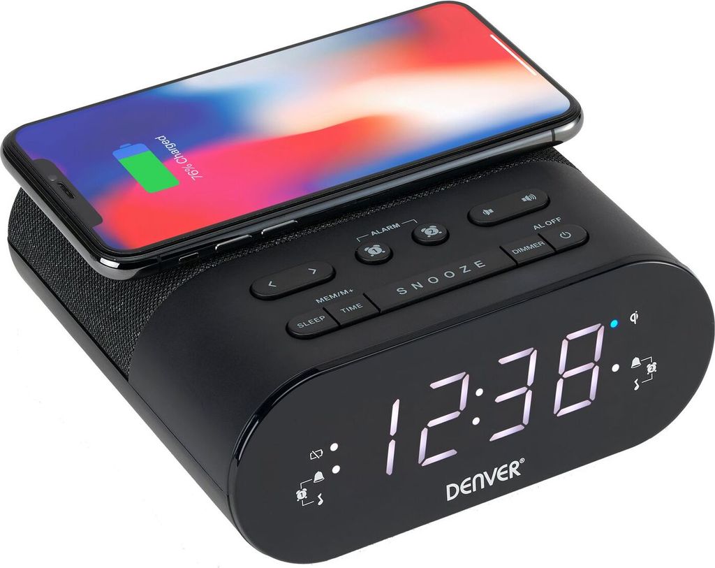 Denver CRQ-107 alarm clock Digital alarm clock Black