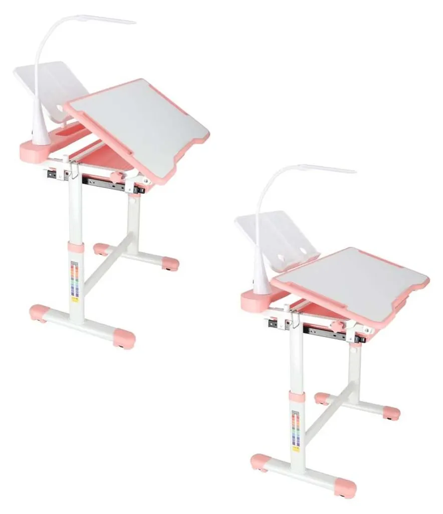 Coin bureau complet pour devoirs avec chaise stable et lampe de lecture