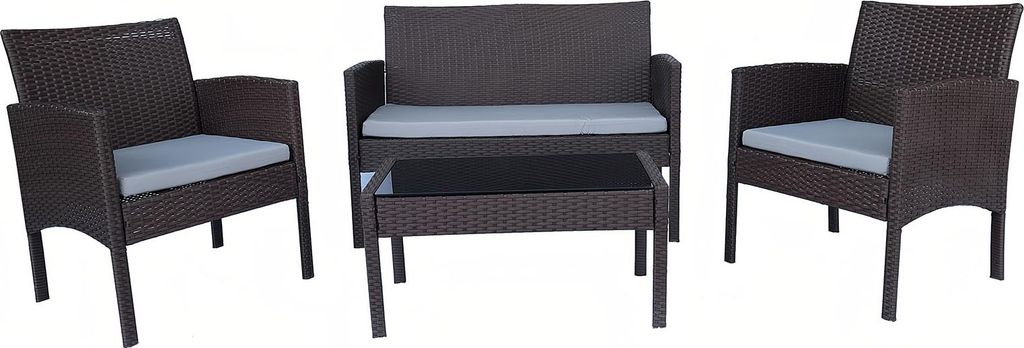 Outdoor Möbel 4-teiliges Set Zita Braun-Beige