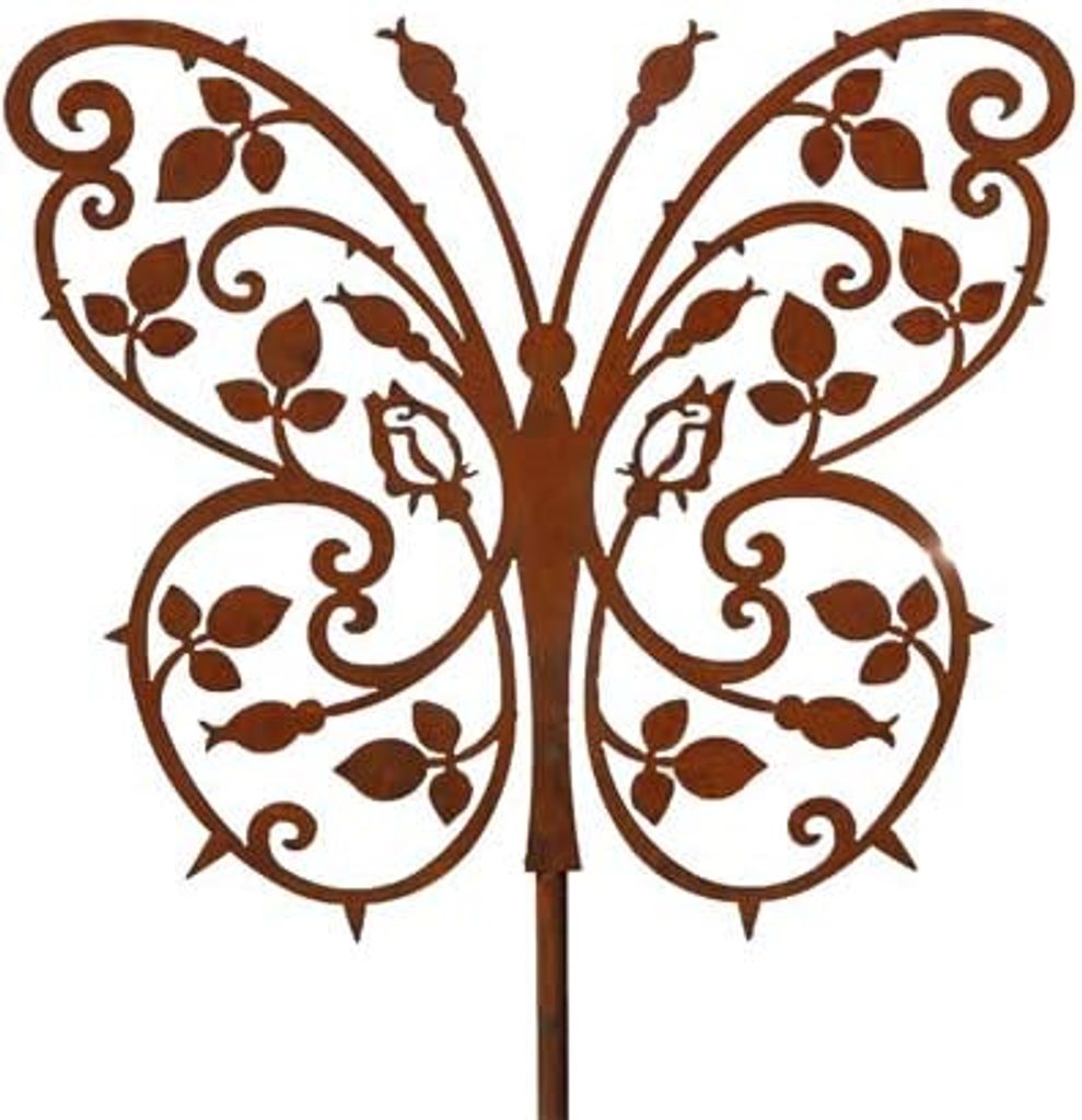 Gartenstecker Rosen Schmetterling Blumen Beetstecker Produktbild 