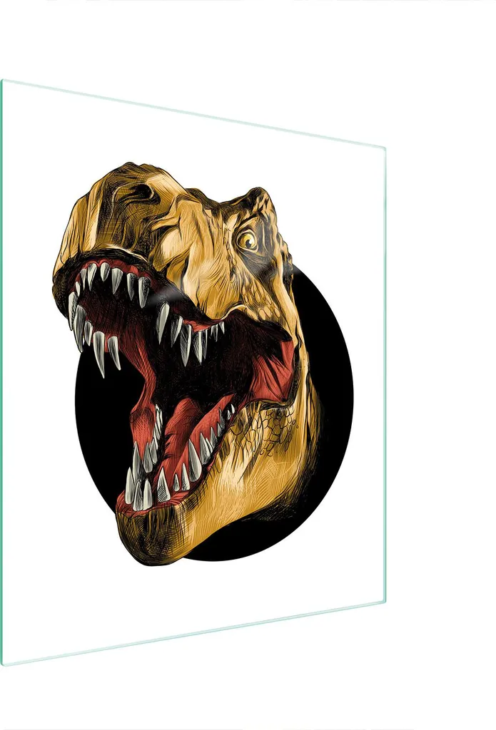 Tagliere Vetro 45x52 cm Dinosauro | Protezione Piano Lavoro