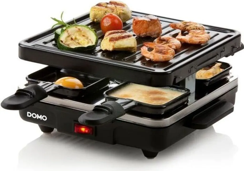Griglia per raclette DOMO DO9147G, fino a 4 persone, rivestimento antiaderente, 600 W