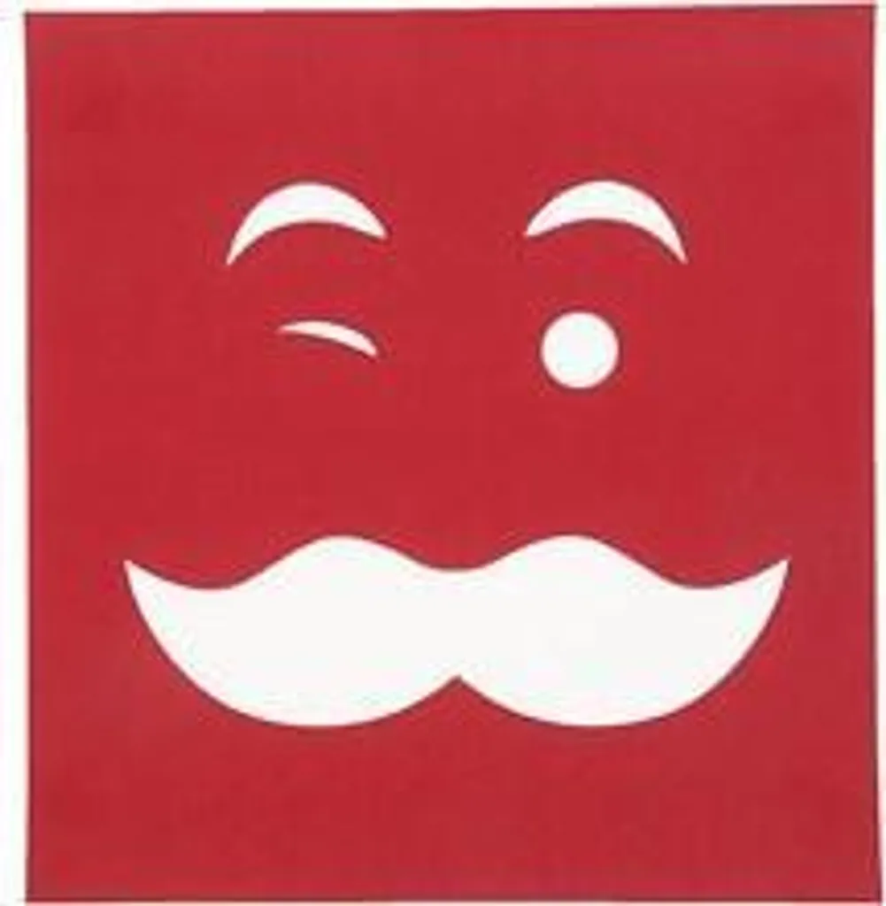 Pochoir Textile Moustache 20x22cm à Maillage Fin pour Détails Précis