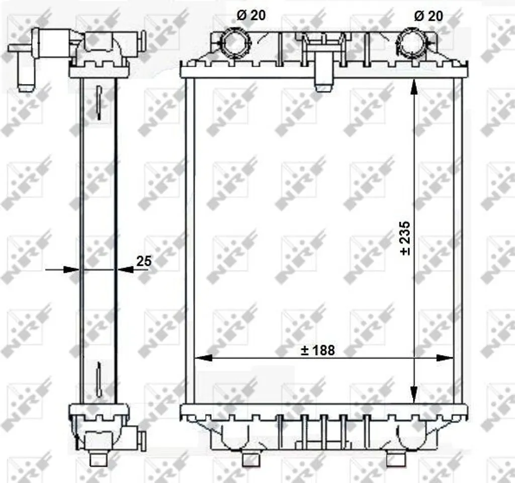 Radiateur moteur pour Audi A4 A5 A7 A8 Q5 - Remplacement NRF 59183