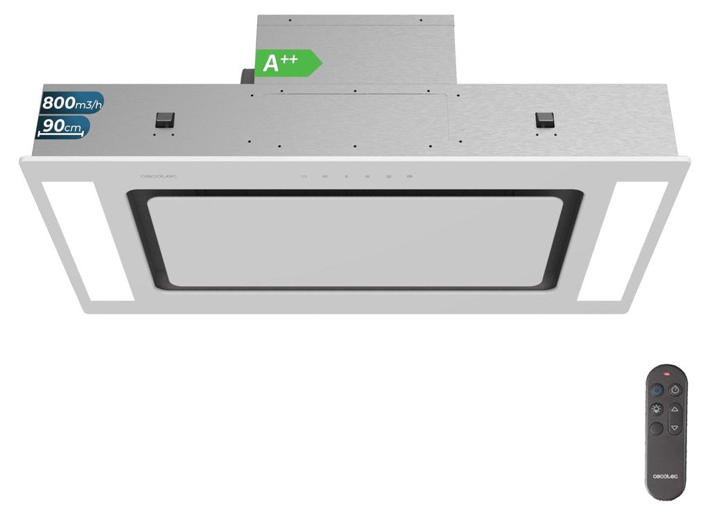 Cecotec Bolero Flux Tir 908000 Integrierte Dunstabzugshaube 90 Cm Silber One Size / EU Plug 220V Silber One Size