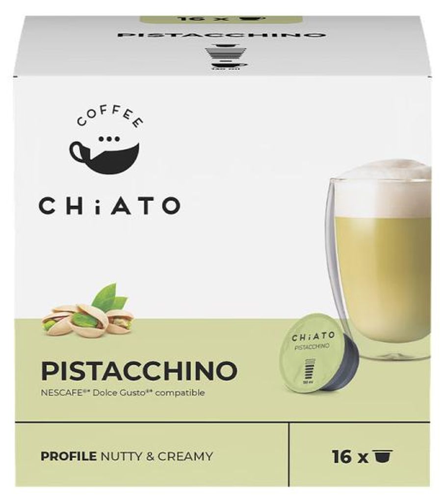 Kaffeekapseln kompatibel mit NESCAFÉ Dolce Gusto CHiATO Pistacchino, 16 Stk.