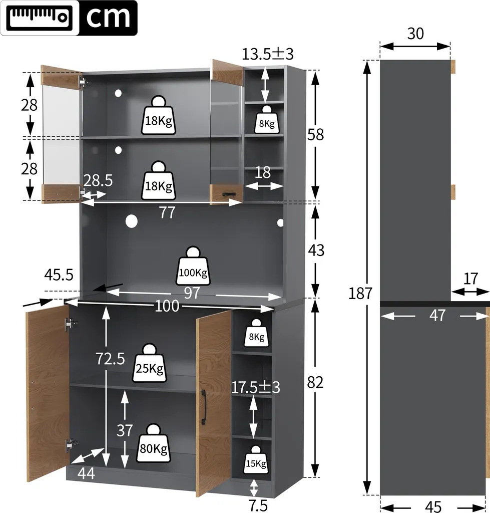 Buffet haut de cuisine pour optimiser l'espace et le rangement - 6