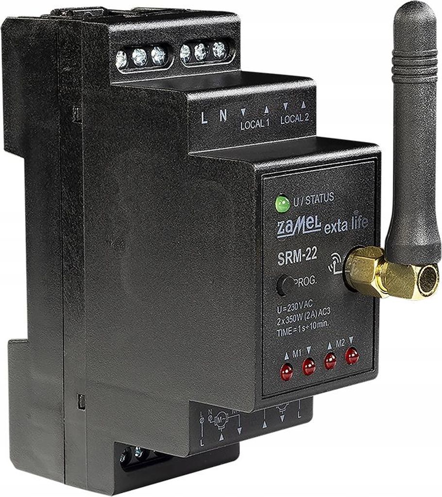 Funk-Rollladensteuerung - doppelt - 230VAC SRM-22 Smart Home