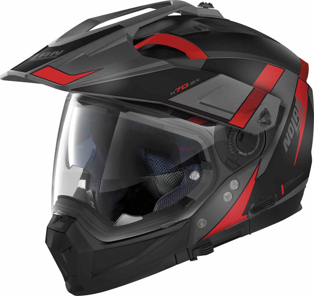Nolan N70-2 X 06 Skyfall N-Com Helm, schwarz/grau/rot, S (56)