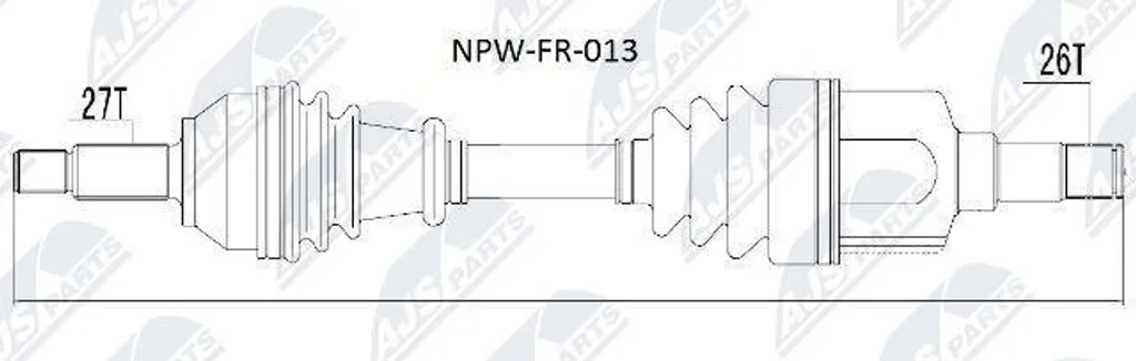 Arbre d'entraînement Mondeo pour remplacer votre pièce OE 2S7W3B437CA