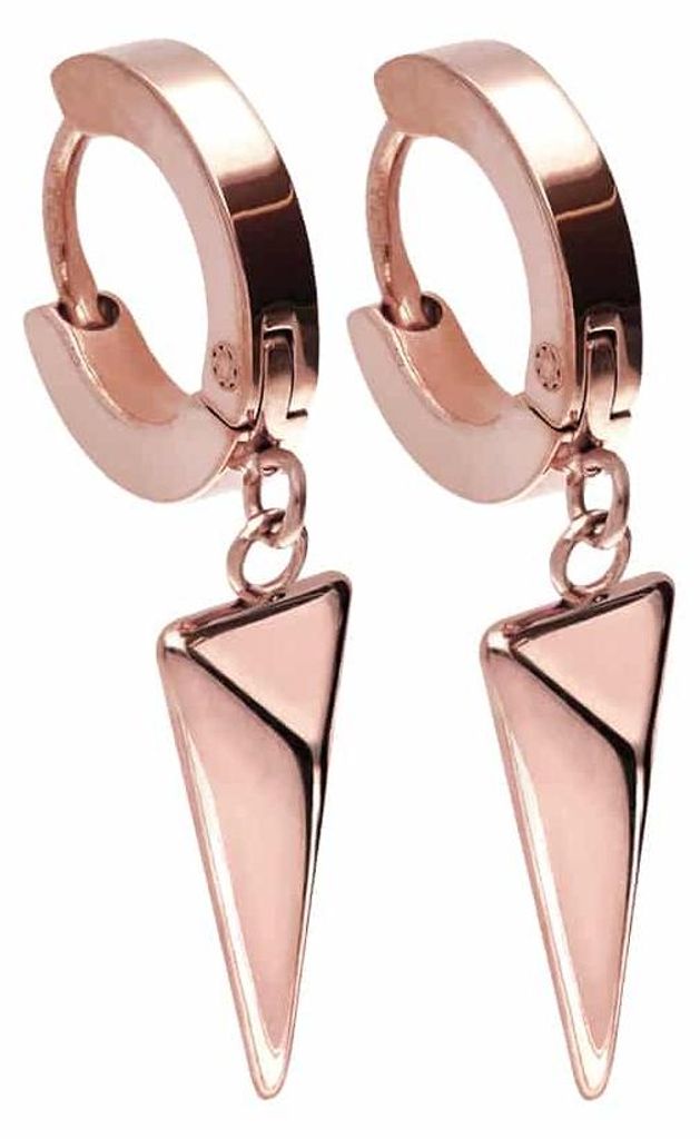 Chirurgenstahl Creolen BEWEGLICHES DREIECK RoséGold Produktbild 