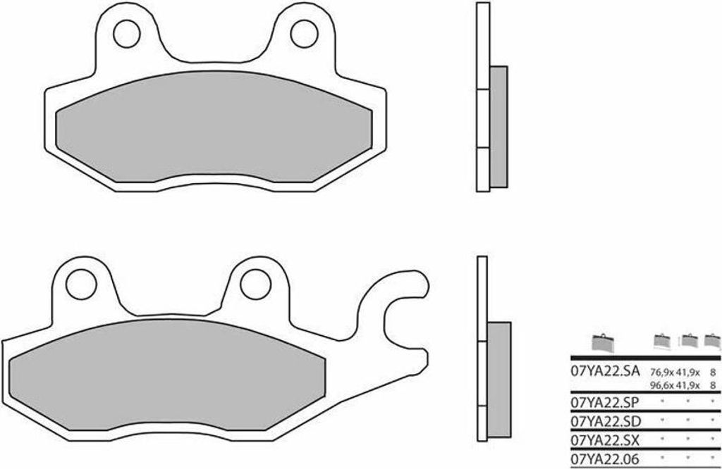 BREMBO Off-Road Sintermetall Bremsbeläge - 07YA22SD