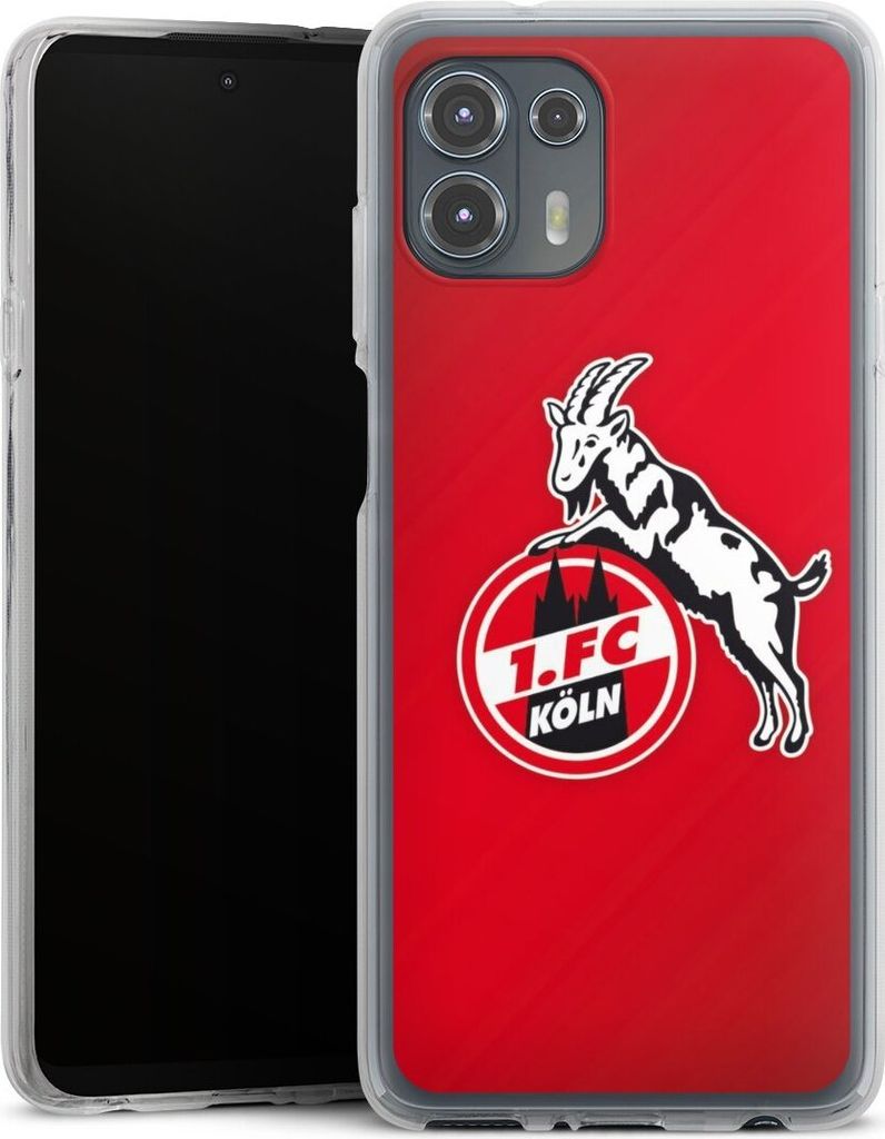 DeinDesign Handyhülle für Motorola Moto Edge 20 Lite Silikon Hülle Case Smartphone Schutzhülle 1. FC Köln EffZeh Offizielles Lizenzprodukt