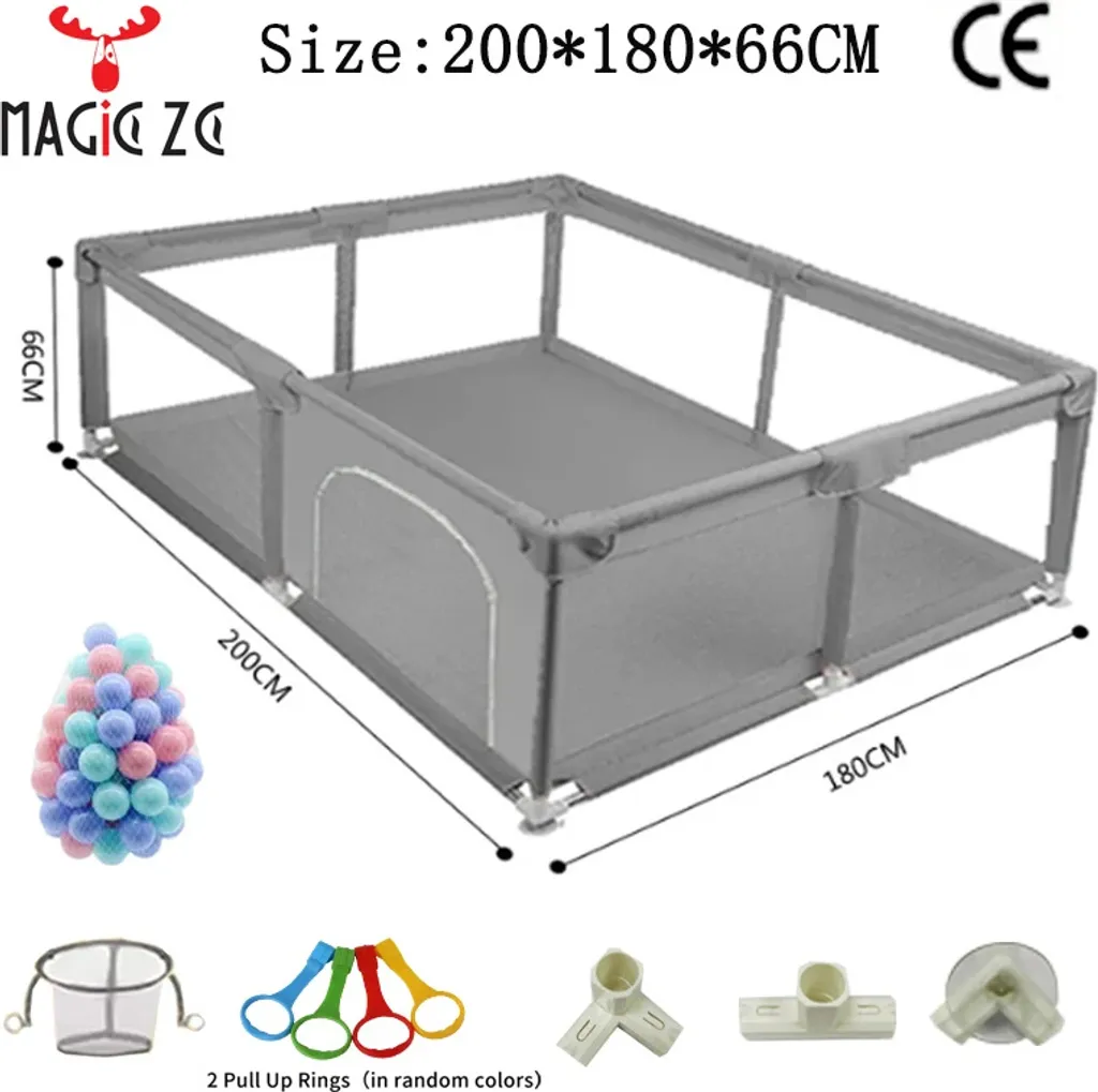 Parc bébé modulable et clôture de sécurité pliable - Montage simple - 2