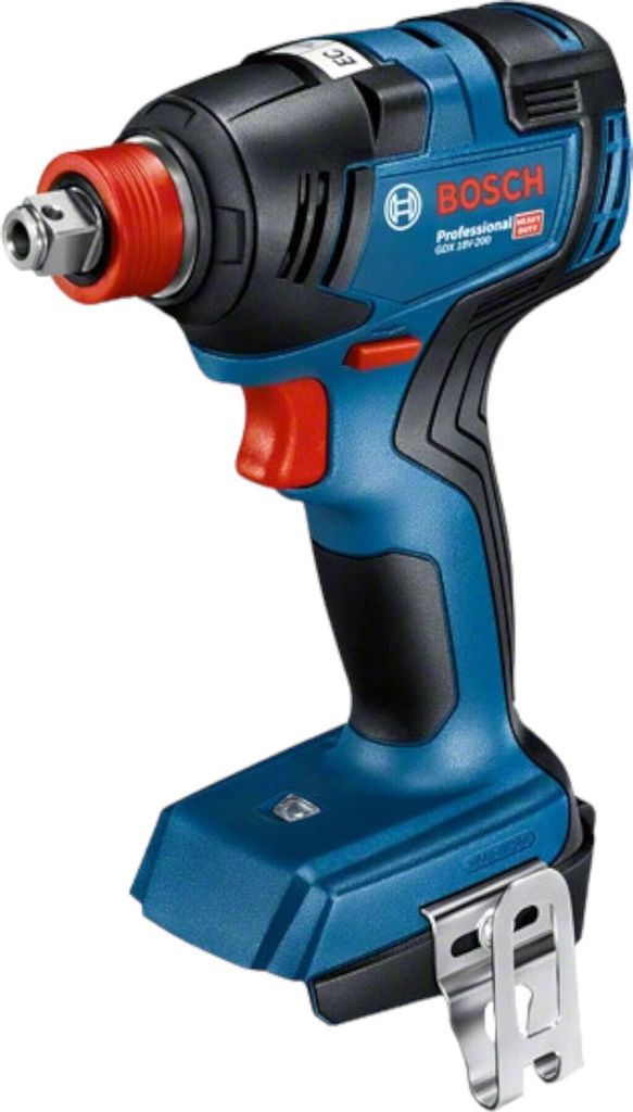 A Bosch GDX 18V-200 Professional Akku Drehschlagschrauber is shown against a white background.