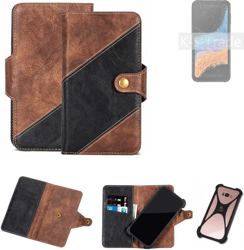 K-S-Trade Handyhülle Schutzhülle Bookstyle Case kompatibel mit Samsung Galaxy XCover6 Pro Klapphülle Cover Hülle Schutztasche 1x