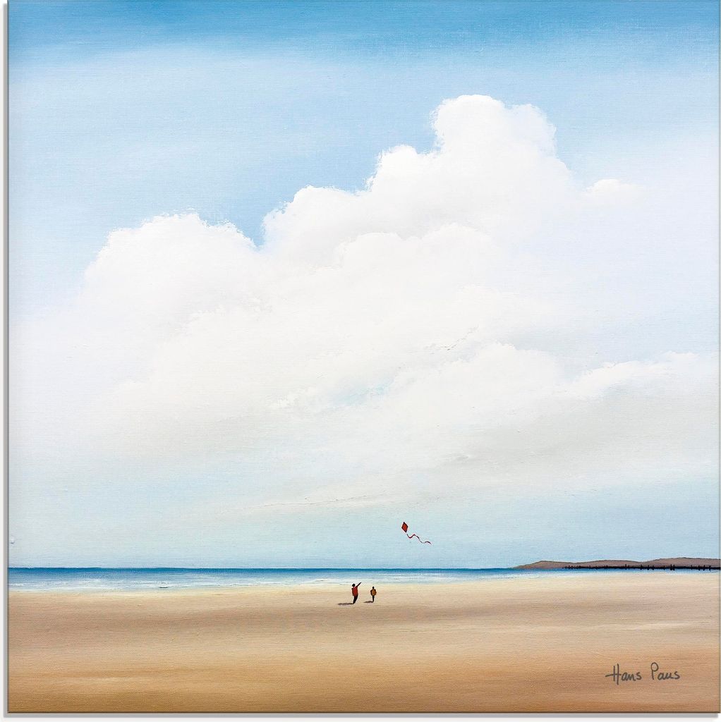 ARTland Glasbild Am Strand entlang II Größe: 30x30 cm Produktbild 