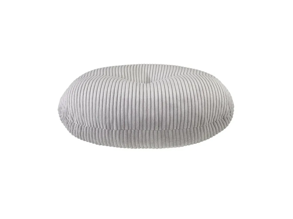 Pouf Seduta da Terra Velluto Grigio Ø 60 cm | Cuscino Yoga XDREAM