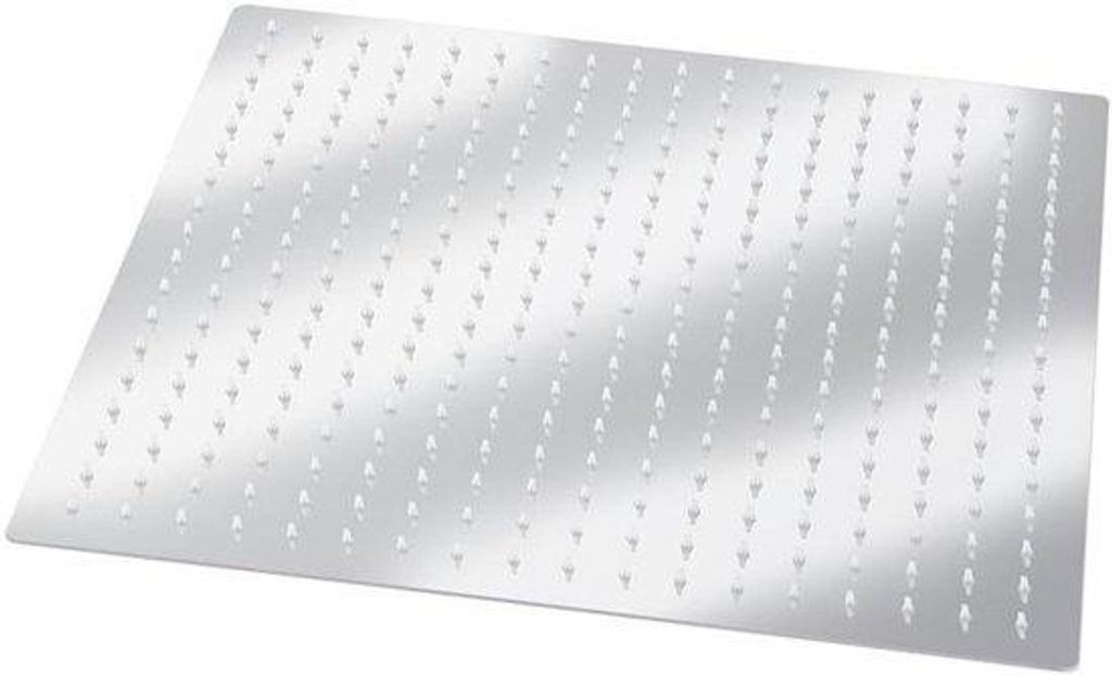 16 Zoll quadratischer Schmiedeeisen-Regenduschkop, extrem flach, hochwertig.