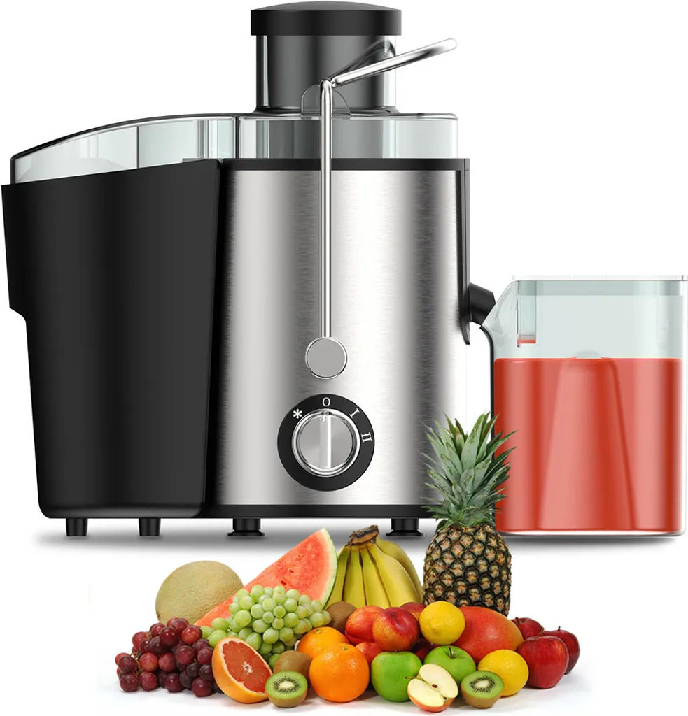 HDeye pressa per frutta e verdura in acciaio inox 800W, 500ml
