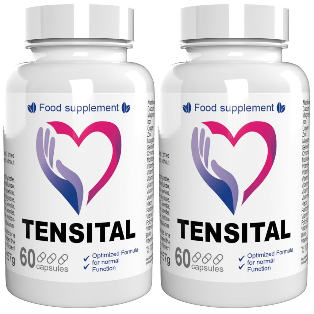 TENSITAL WHITE - 120 Kapseln (2x60) hochdosiert - Original Rezept aus der Schweiz - Vegan & Pflanzlich mit Vitaminen & Mineralien - 2er Pack