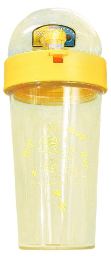 Basketball-Trinkflasche mit Mini-Korb, 500 ml, tragbarer Sportbecher, kreatives Outdoor-Geschenk für Kinder und Schüler