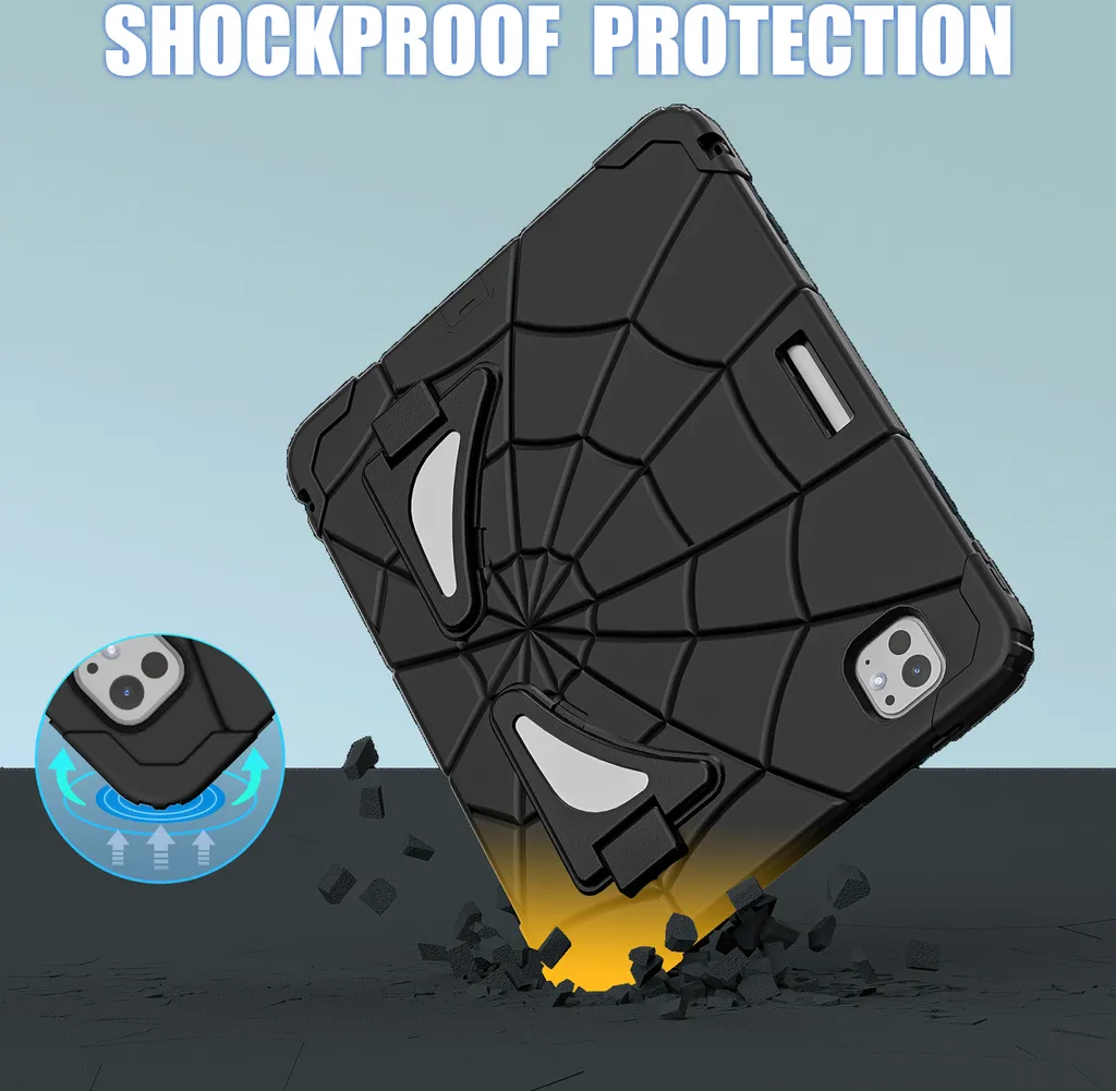Étui de Protection Enfant iPad Pro 11 M4 2024 Antichoc avec Pied de Support - 8
