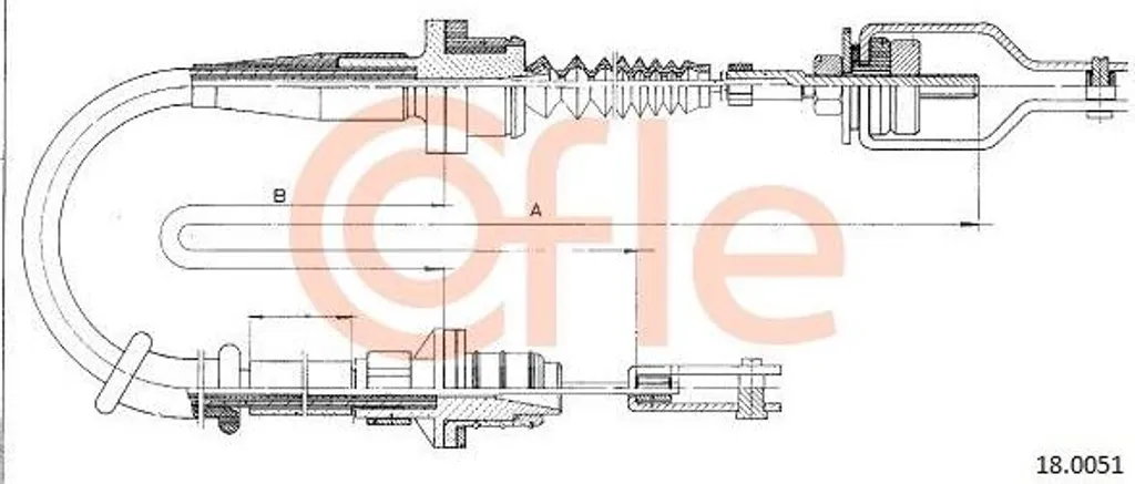 Câble d'embrayage Primera : réparer votre transmission OE 3077097J10 COFLE