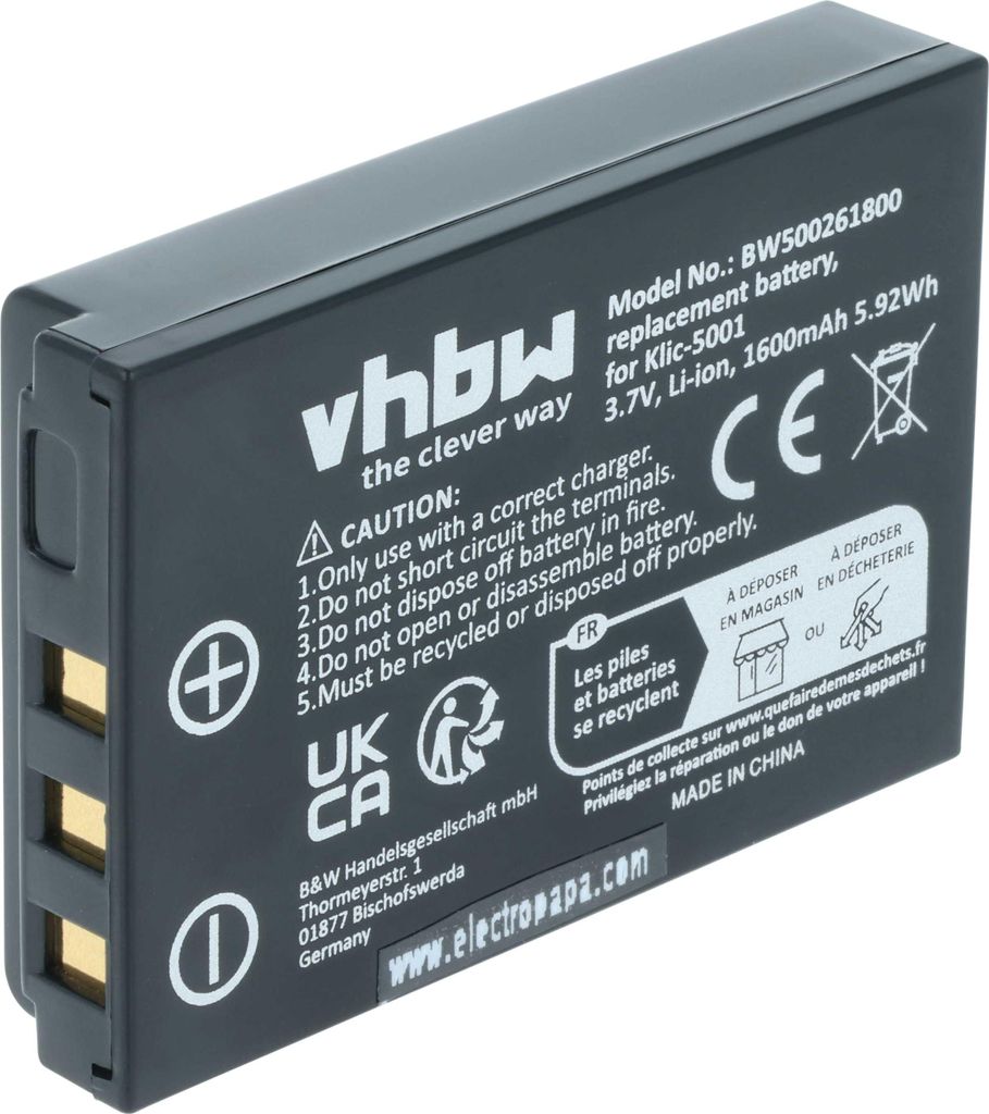 vhbw Akku kompatibel mit Icom IC-P7, IC-E7, IC-P7A Funkgerät, Walkie Talkie (1600 mAh, 3,6 V, Li-Ion)