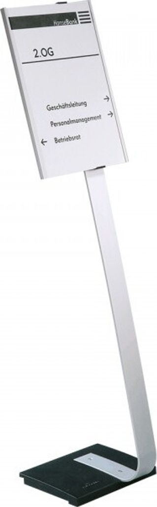 DURABLE Bodenständer INFO SIGN STAND, für Infotafeln DIN A4, Alu, 297x1180x210mm