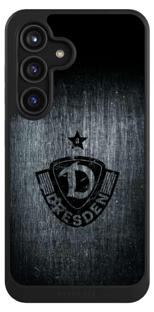NIVOCASE Hülle für Samsung Galaxy S24 Handyhülle NIVOcore Case Schwarz Offizielles Lizenzprodukt SG Dynamo Dresden Vintage