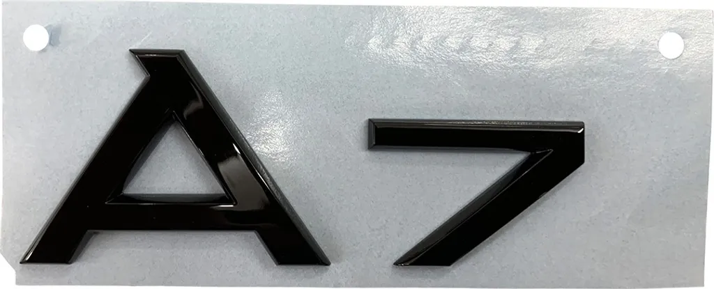 Logo arrière Audi A7 noir inscription emblème origine Black Edition