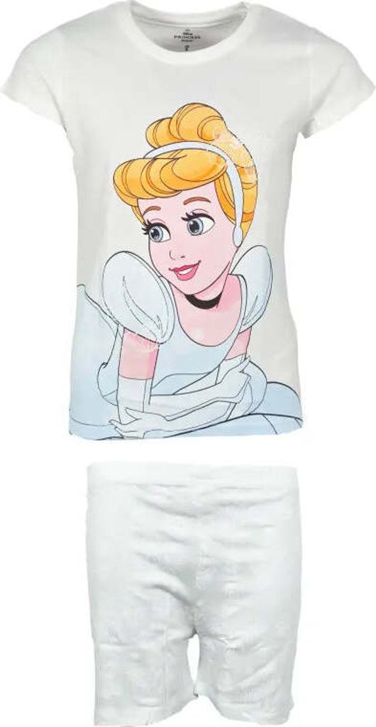Disney Cinderella Rapunzel Kinder Schlafanzug Pyjama – Weiß Produktbild 