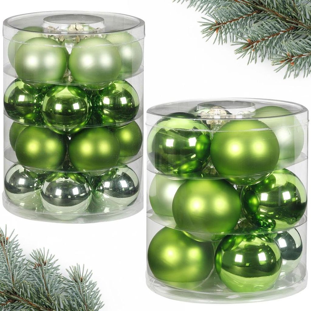 Weihnachtskugeln Set 20 Stk 6cm & 12 Stk 8cm Sparkling Nature