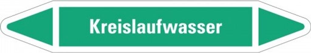 Dreifke Aufkleber I RKZ-Etikett Kreislaufwasser, grün/weiß, für Ø 25-40mm, 1...
