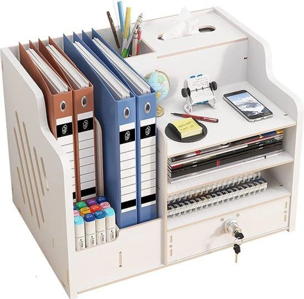 Rangement de bureau compact en acrylique transparent haute densité