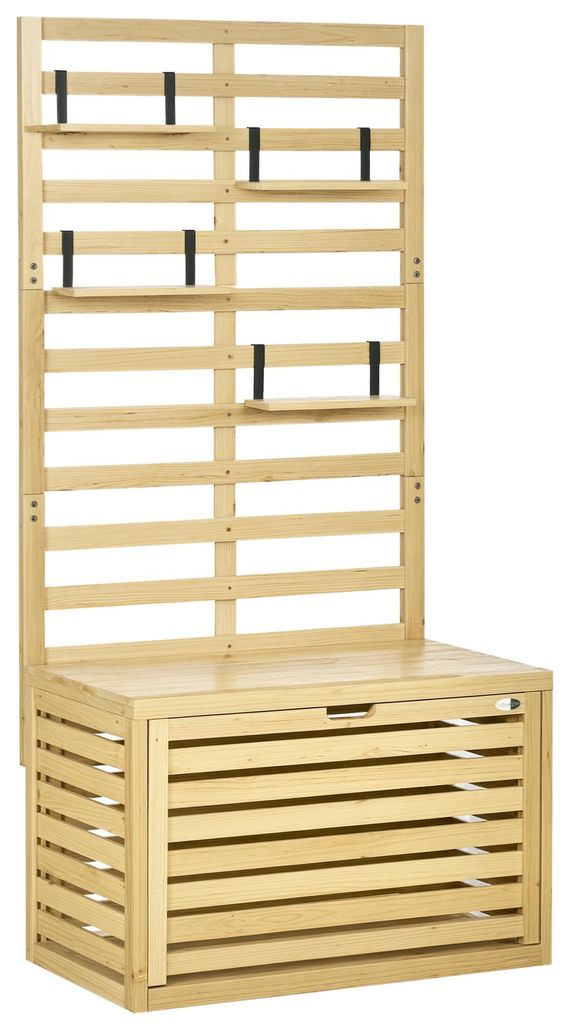 Contenitore Outsunny, cassapanca da giardino con supporto Immagine del prodotto 